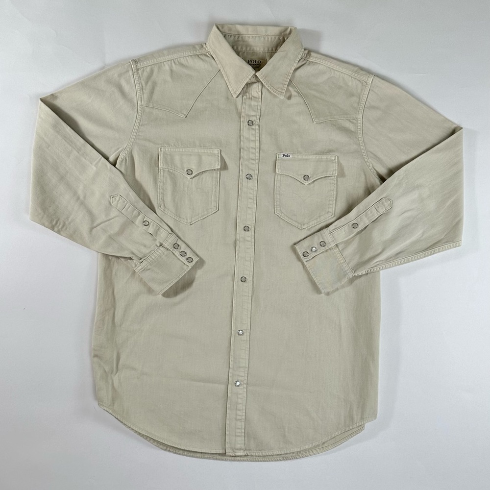 Denim And Supply Polo Ralph Lauren Western Stone Colored Jean Button Up NWT